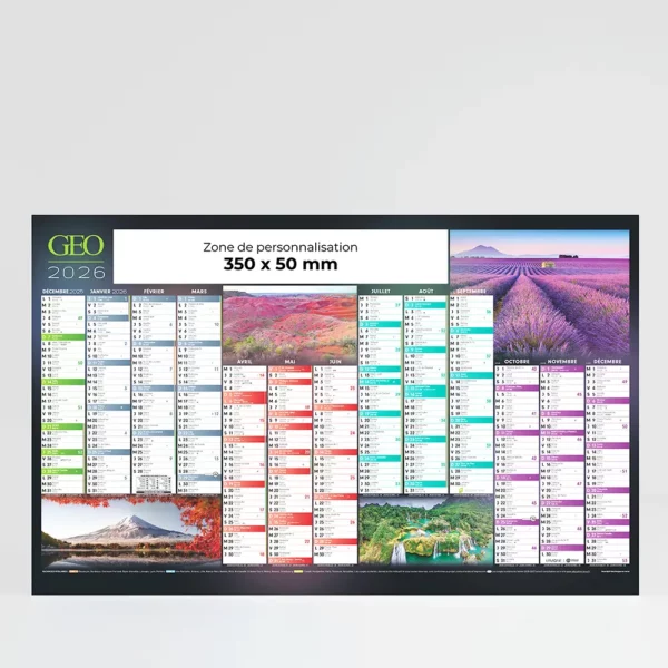 Calendrier cartonné maxi format GEO – Image 1