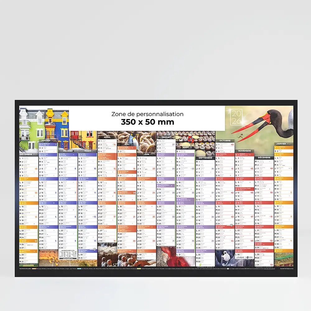 Calendrier cartonné maxi format Les moments uniques