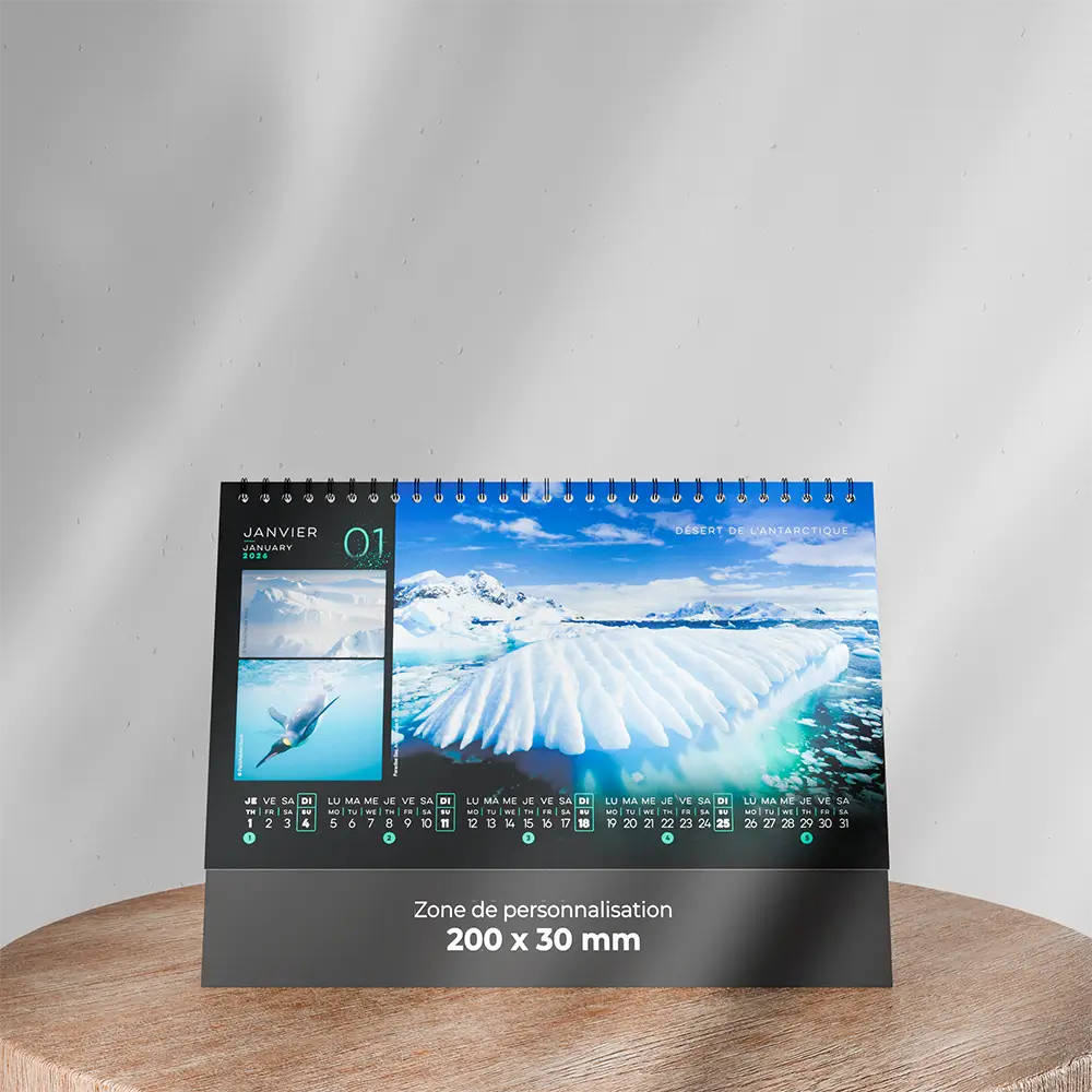 Calendrier de bureau Déserts