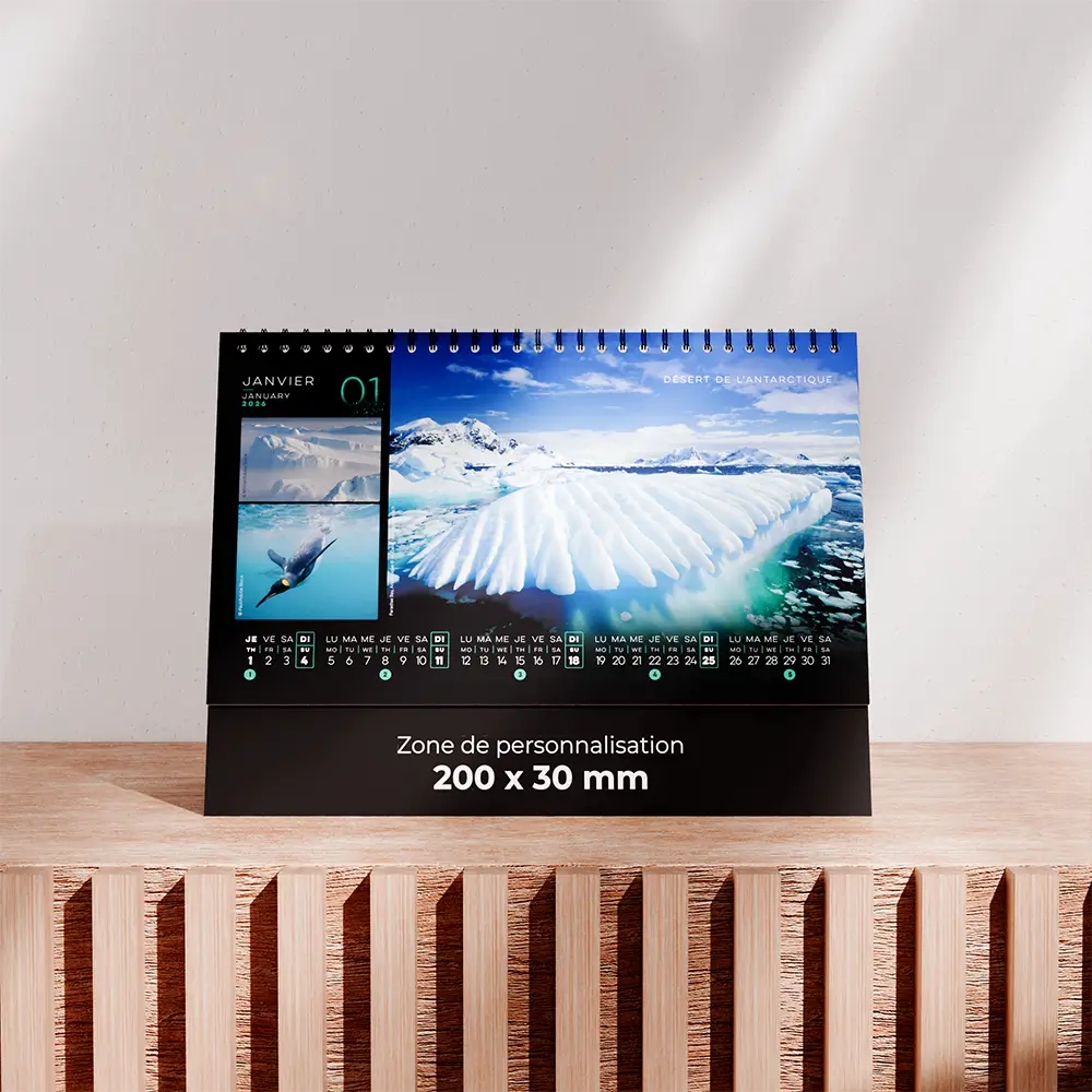 Calendrier de bureau Déserts