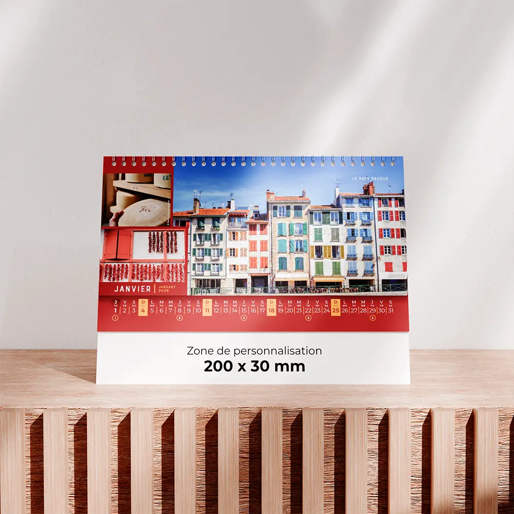 Calendrier de bureau Patrimoine de France
