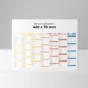 verso calendrier cartonne demi format kaleidoscope sur fond gris