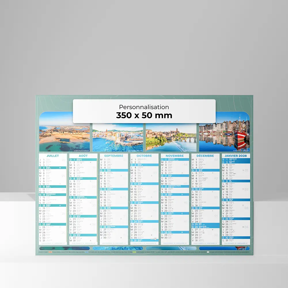 Calendrier cartonné grand format Paysages