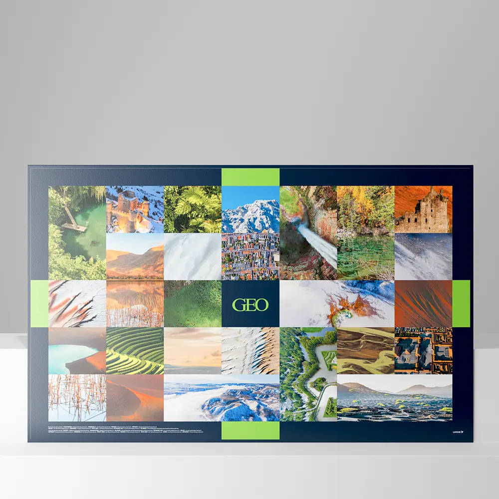 verso calendrier cartonne maxi format geo sur fond gris