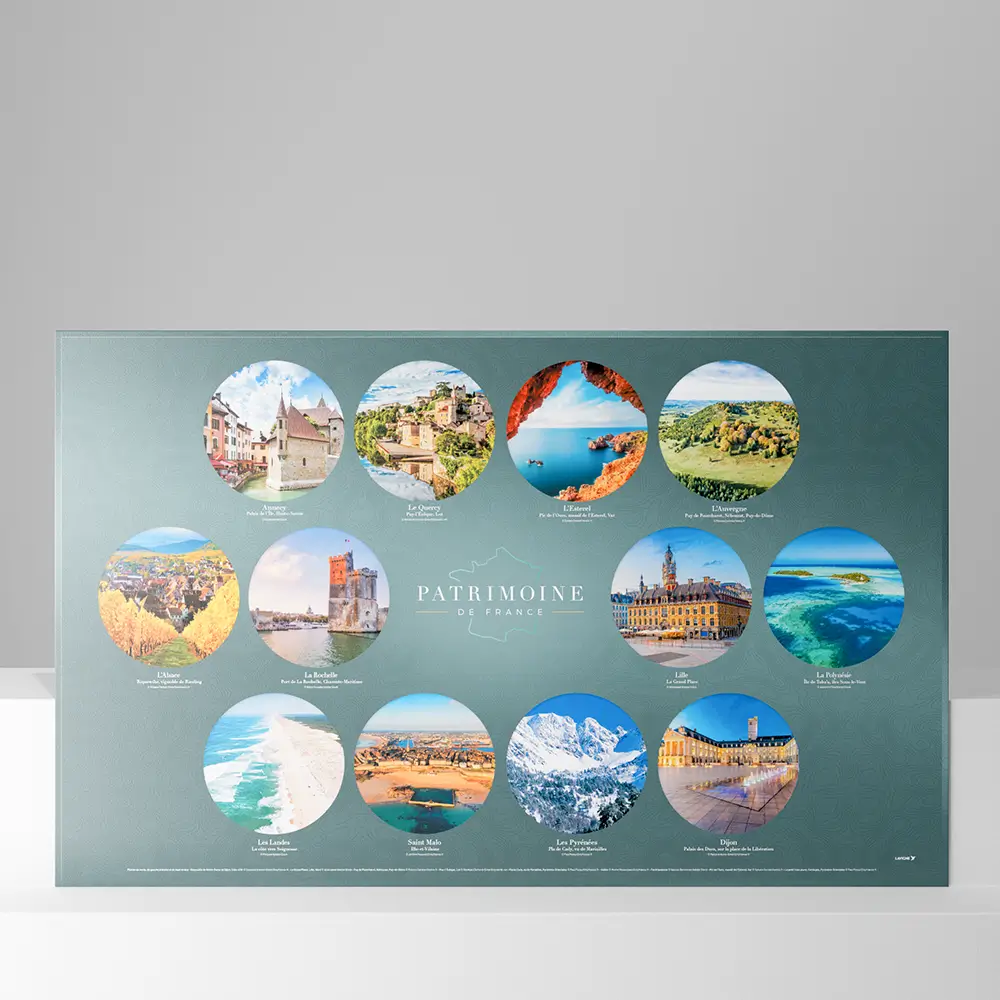 Calendrier cartonné maxi format Patrimoine de France