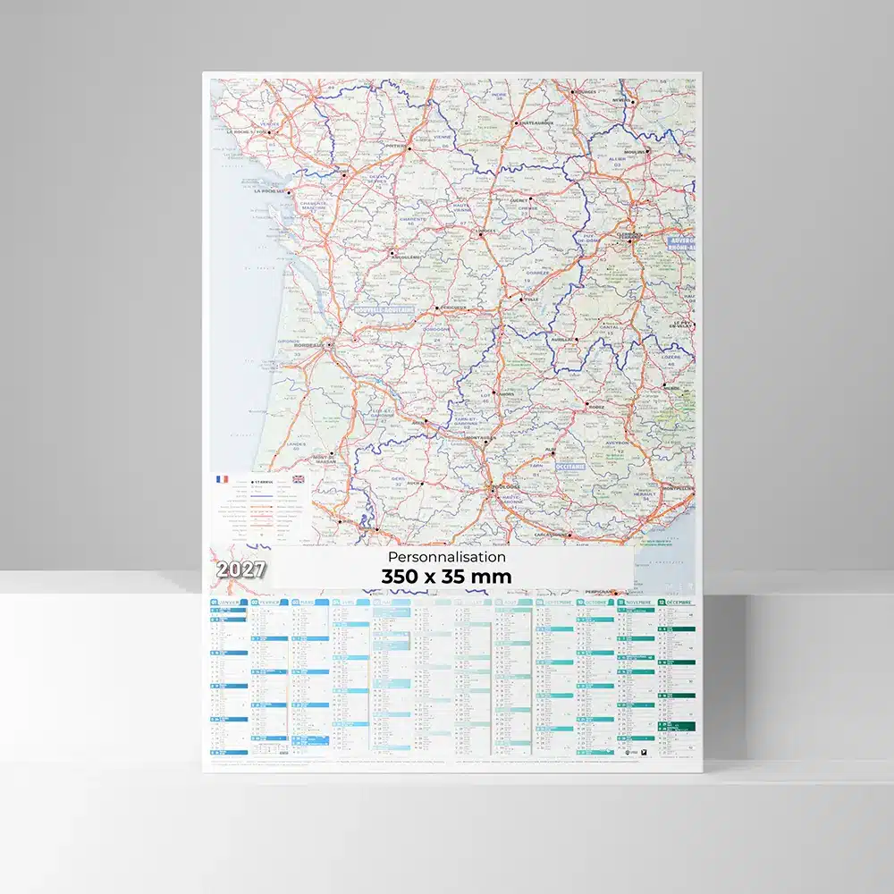 visuel secondaire recto calendrier cartoplanning france et regions sud ouest sur fond gris