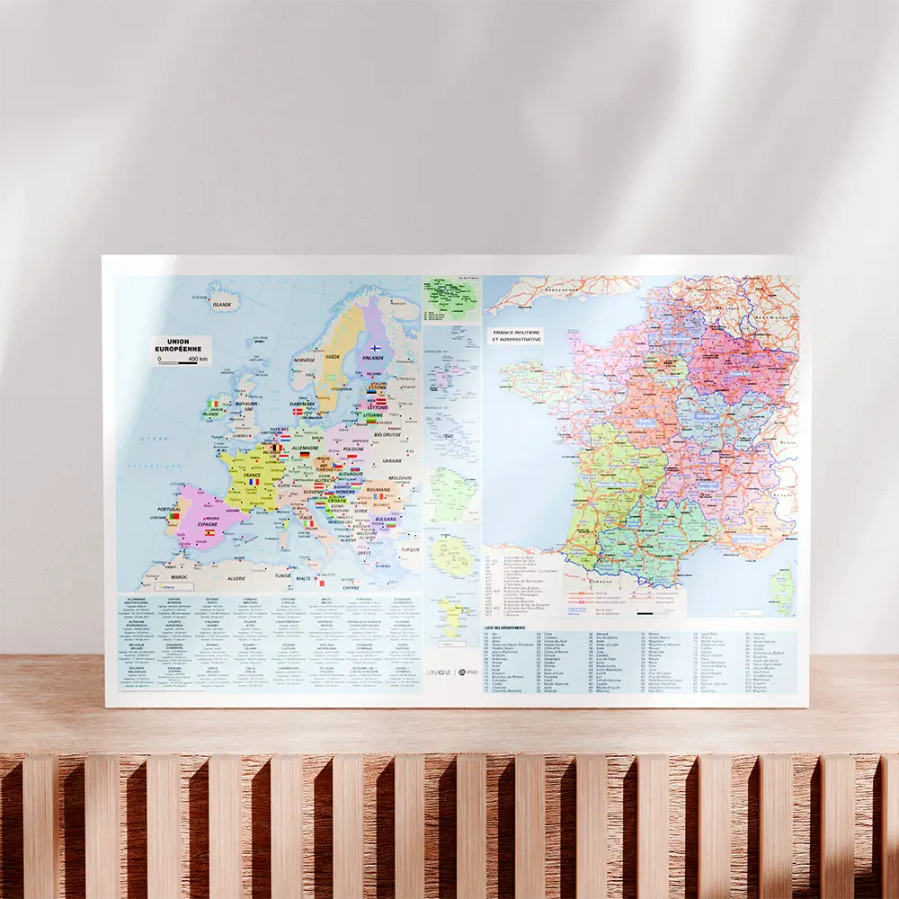Calendrier cartonné demi-panoramique Kaléidoscope Carte