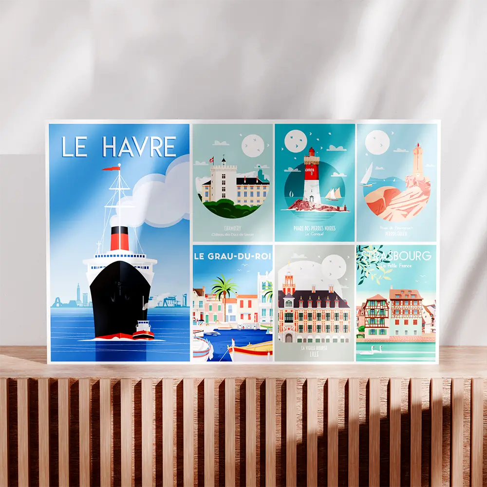 Calendrier cartonné maxi format Affiches de France