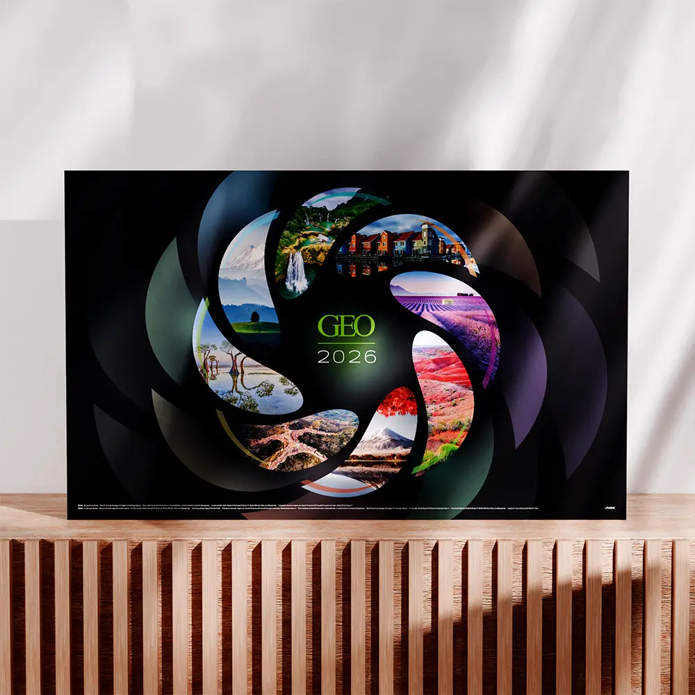 Calendrier cartonné maxi format GEO