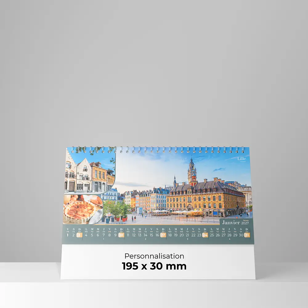 Calendrier de bureau Patrimoine de France