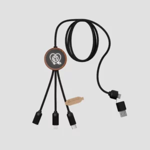 Câble de charge lumineux bois