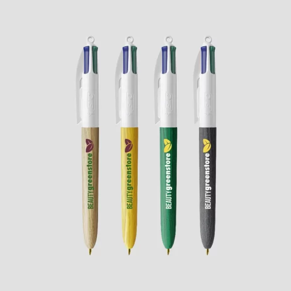 Stylo BIC 4 Couleurs Effet Bois – Image 1