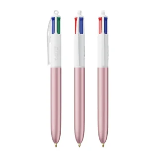 Stylo BIC 4 couleurs Glace - Rose