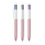 Stylo BIC 4 couleurs Glace - Rose