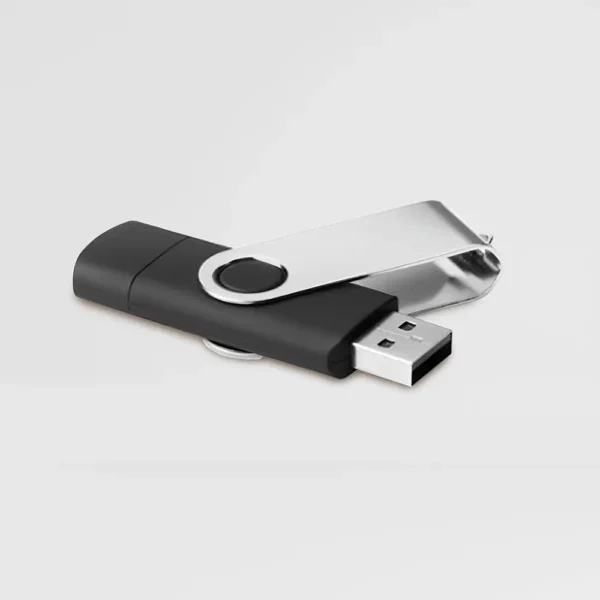 cle usb twist sur fond gris