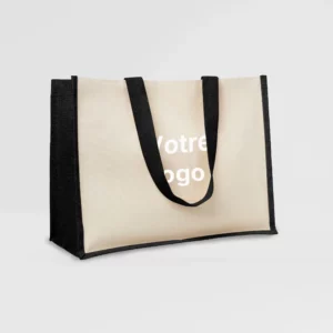 sac jute et coton campo de fiori sur fond gris