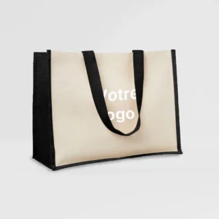 sac jute et coton campo de fiori sur fond gris