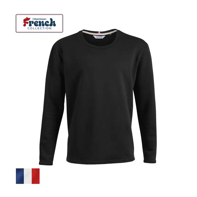 Sweat 310g coton col rond Made in France