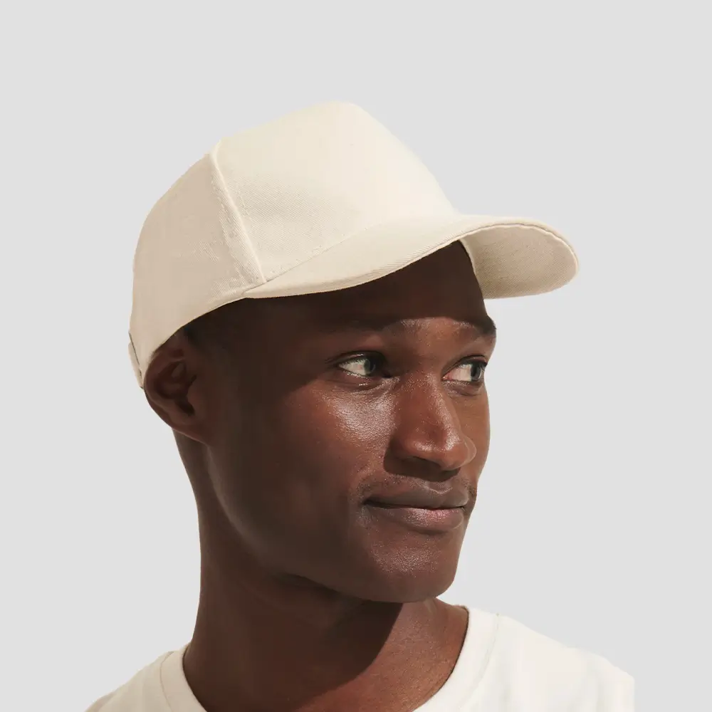 Casquette 5 panneaux en coton recyclé