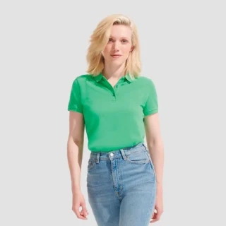 Polo coton bio maille piqué - PLANET WOMEN