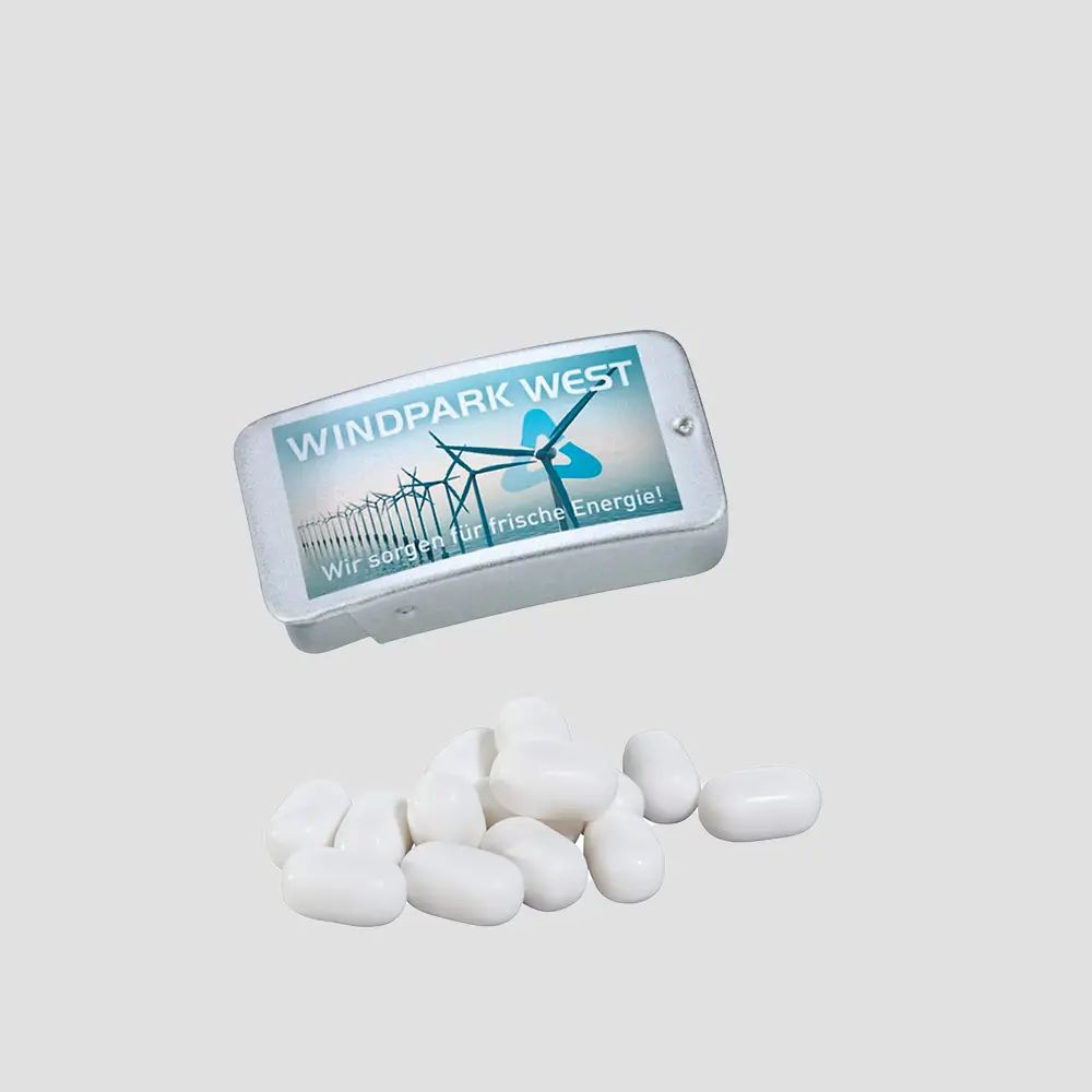Boîte métal coulissante avec Tic Tac – personnalisable