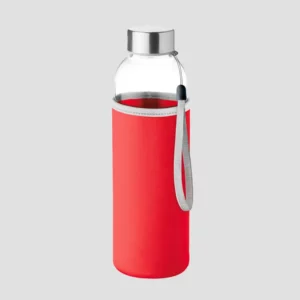 Bouteille en verre 500 ml avec housse néoprène – personnalisable