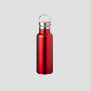 Bouteille isotherme 500 ml inox & bambou avec anse