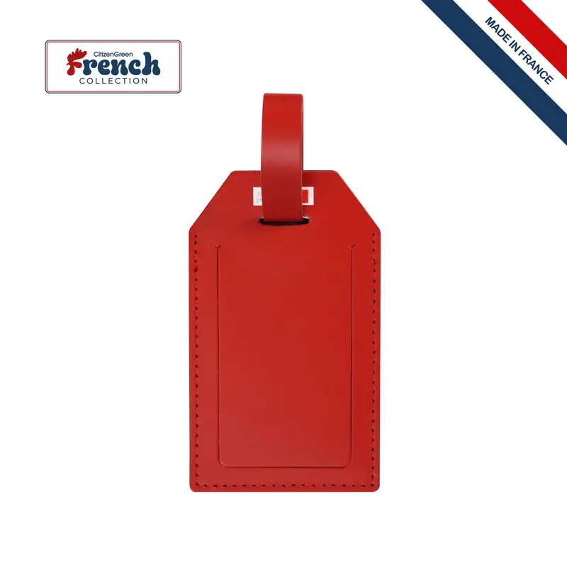 Porte-étiquette personnalisable en cuir régénéré