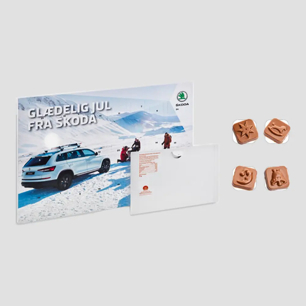 Calendrier de l’Avent à accrocher personnalisable – chocolat belge 75 g