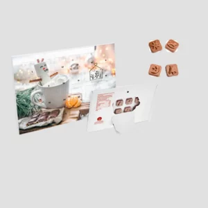 Calendrier de l’Avent à poser personnalisable – chocolat belge 60 g