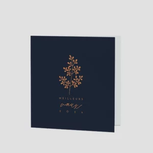 Carte de voeux COPPER LEAVES CUIVRE
