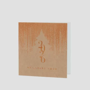 Carte de voeux COPPER RAIN OR