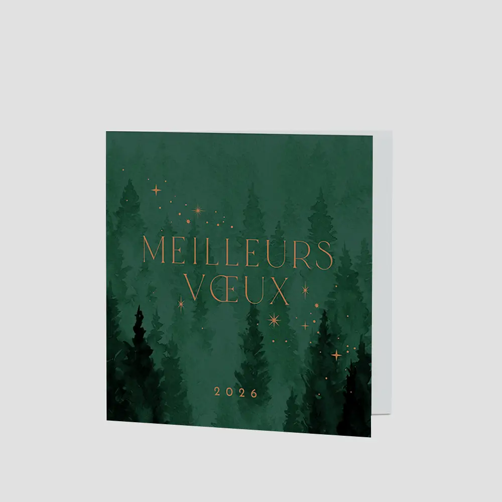 Carte de voeux GREEN LAND CUIVRE