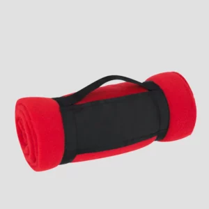 Couverture polaire 130×160 anti‑boulochage avec sangle