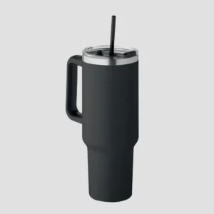 Gobelet XXL 1200 ml avec paille – acier recyclé