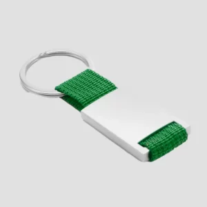 Porte-clés polyester coloré et métal