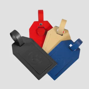 Porte-étiquette personnalisable en cuir régénéré