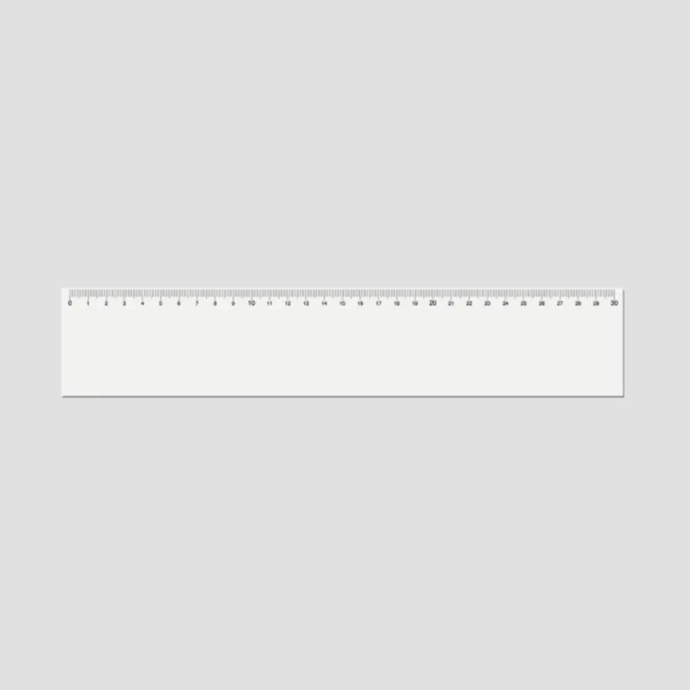 Règle souple PVC 30 cm – ép. 0,5 mm (blanc)