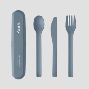 Set de couverts inox avec étui en PP recyclé