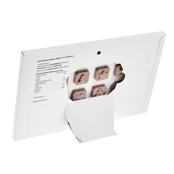 Calendrier de l’Avent à poser personnalisable – chocolat belge 60 g