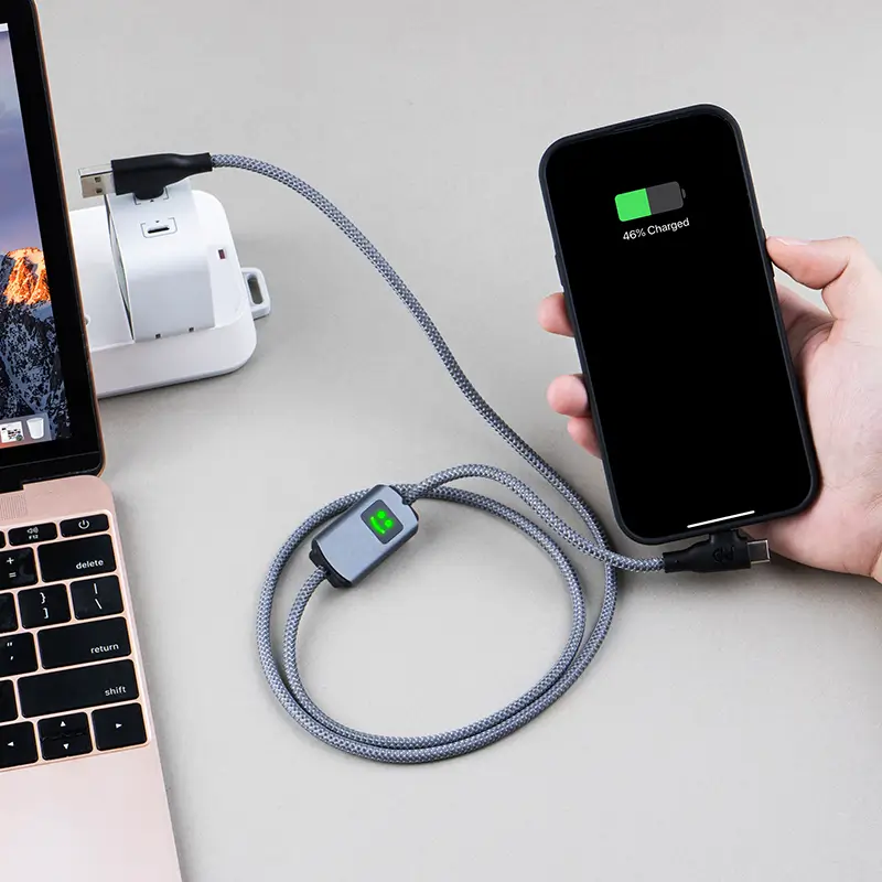 Câble de charge rapide 100W – connectique USB‑C haut débit, personnalisable