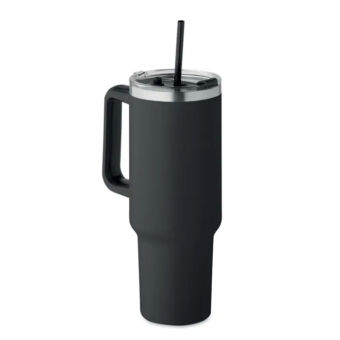 Gobelet XXL 1200 ml avec paille – acier recyclé