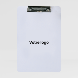 Porte bloc a4 pvc 3 mm fabrication France sur fond gris
