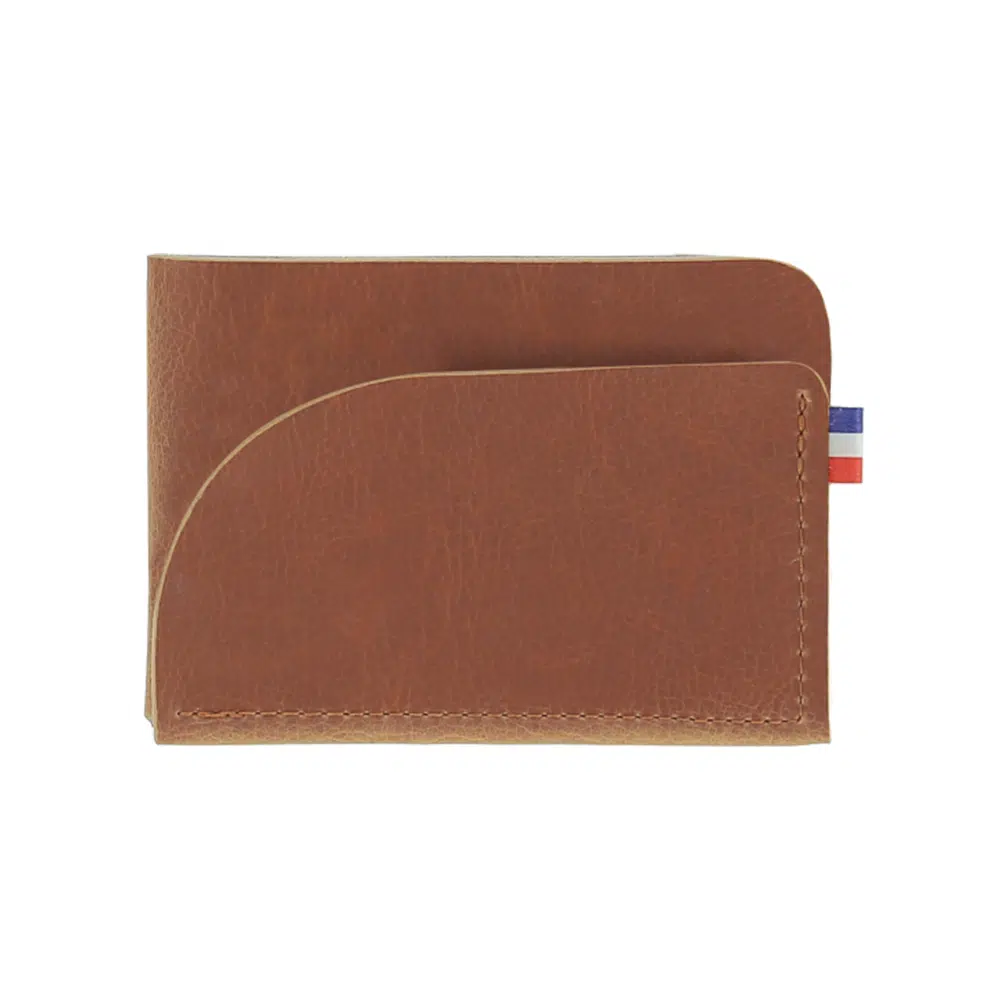 porte cartes personnalisé cognac