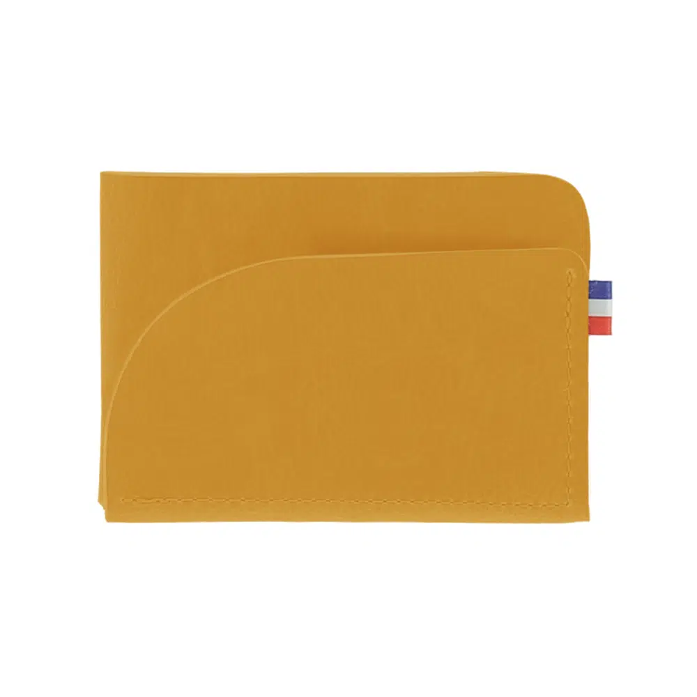 porte cartes personnalisé moutarde