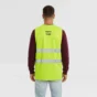 vue arriere gilet de securite adulte jaune sur fond gris