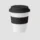 Gobelet PP 350 ml avec couvercle silicone - Noir