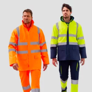 Parka 4-en-1 haute visibilité bicolore 190g polyester