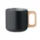 Mug inox recyclé 350 ml poignée bois - Noir