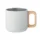 Mug inox recyclé 350 ml poignée bois - Blanc
